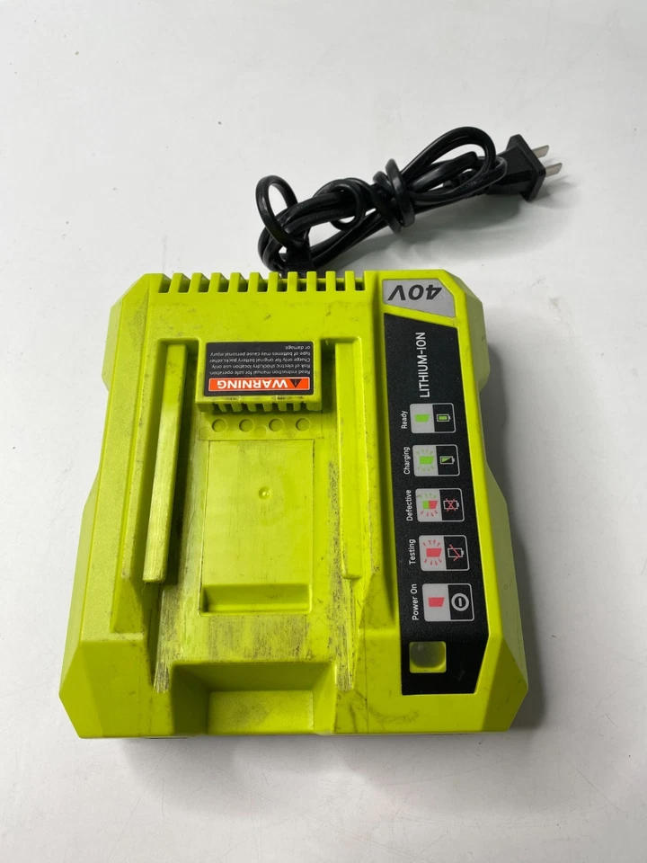 批量 2 个 40 伏 6.0 安电池 适用于 Ryobi 40 伏锂 OP4050 OP40602 带充电器 — 第 4/4 张图片