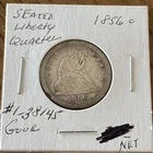 1856 O Seated Liberty Quarter 25C Ungraded Good Details 90% Silver US Coin