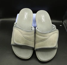 Propet Men's Emerson Slide , Gray,  Leather Upper, MSV021P, US Size 9 XX(5E)