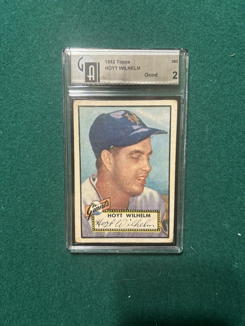 1952 Topps #392 Hoyt Wilhelm RC Rookie Card Graded - GAI 2