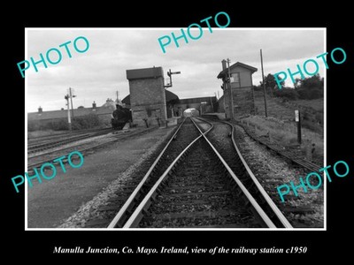 Manulla Junction Ireland Railway Station c1950 Old Large Historic Photo