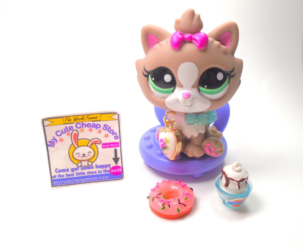 Littlest Pet Shop Rare Cutest Pets Himalayan Cat #2640 with cute