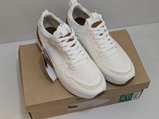 Steve Madden Men's P-Sonny Comfort Foam Lace Up Sneakers White  Tan New w/ Box