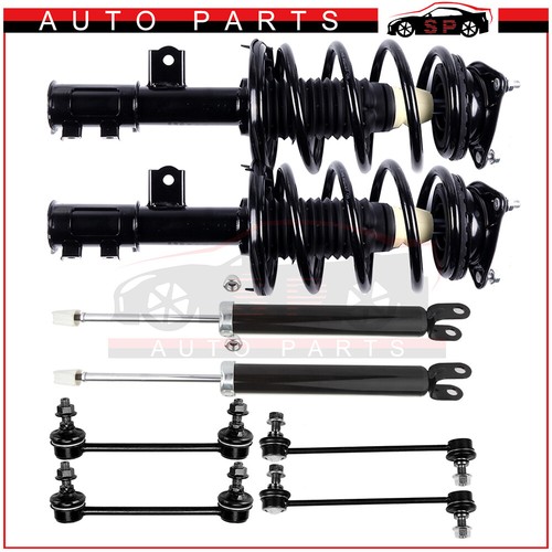 For 20072010 Hyundai Elantra Front Struts & Rear Shocks & Sway Bar Links Kit eBay
