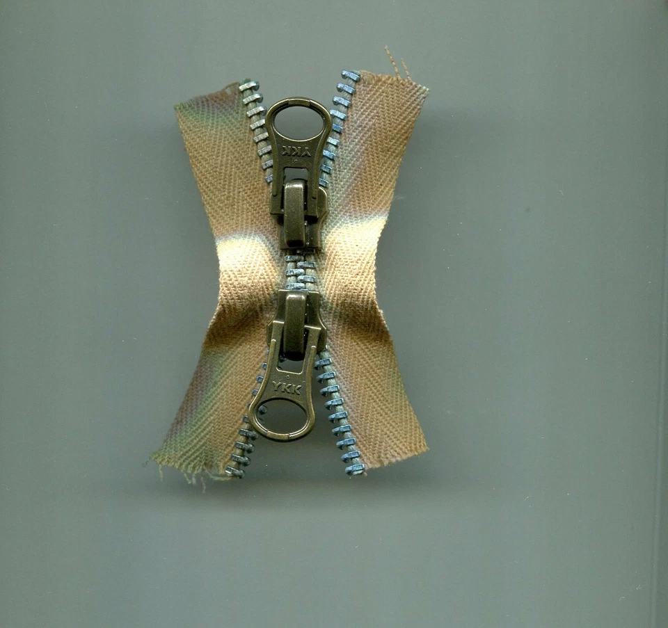 One Antique Brass #5 YKK 2 Way Slider for Metal Zipper - Image 3 of 3