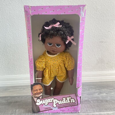Vtg Eegee Goldberger Doll African American Girl Doll  19  Sugar Pudd n In Box