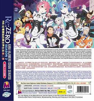 Box Dvd Re: Zero Kara Hajimeru Isekai Seikatsu Dub + Filmes