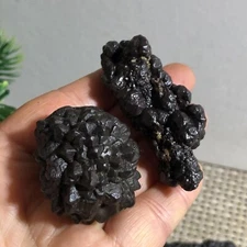 2pcs Limonite & Hematite pseudomorph after Marcasite - Prophecy Stone 102g c032