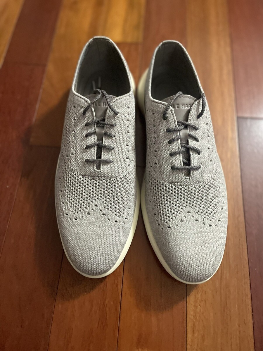 Cole Haan Grand Troy Knit Oxford Shoe Size 10, Cool Gray New  display picture 3