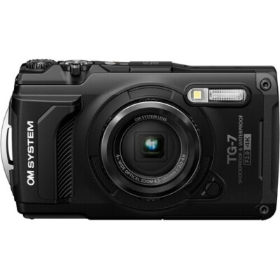 Reconditioned OM SYSTEM Tough TG-7 Waterproof Digital Camera Body- Black Edition