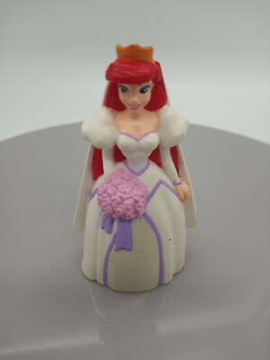 Disney's The Little Mermaid Ariel in White Wedding Dress PVC Figure Cake  Topper | eBay