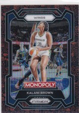 2024 WNBA Prizm Monopoly - Kalani Brown Red Classic icons Prizm #47 Dallas Wings