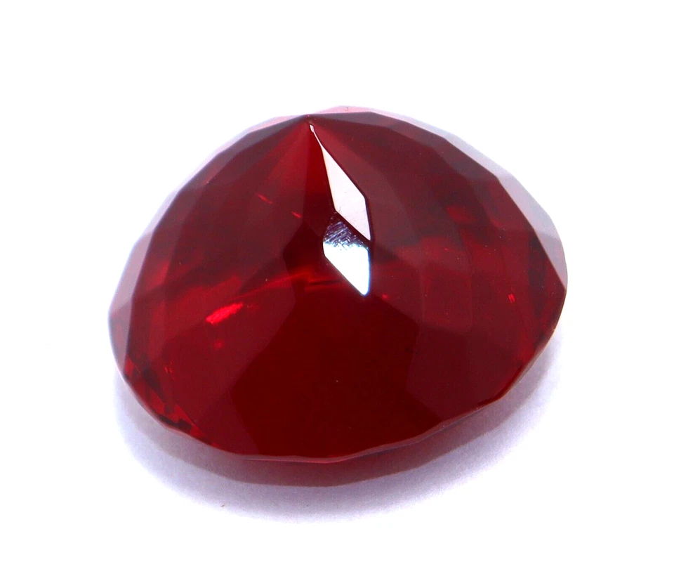 2000 克拉天然红色黄玉圆形切割刻面认证散装宝石 — 第 4/4 张图片