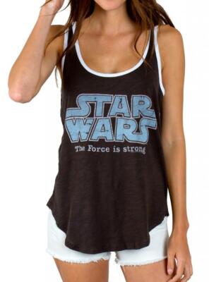 Juniors Junk Food Movie Star Wars Logo Space The Force Is Strong Tank Top