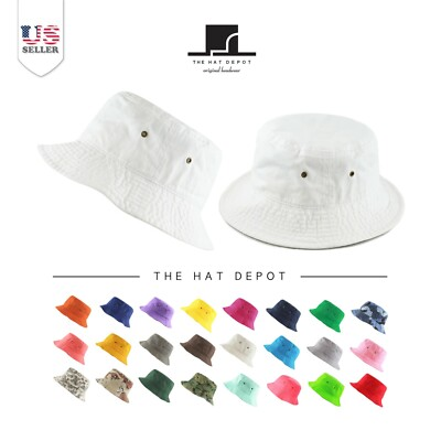 #ad Bucket The Hat Depot Cotton Unisex Packable Summer Travel Outdoor Hat 1500 $12.99