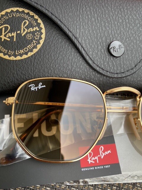 LIKE NEW RayBan Hexagonal RB3548 Gradient Brown Lens Ray ban Sunglasses Ray-Ban RB3548N Brown/Pink Prescription Sunglasses main image 4