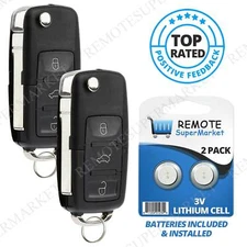 Replacement for Volkswagen VW 2002-2005 Jetta Passat Remote Car Key Fob Pair