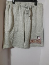New Florida State Seminoles Fusion Sweat Shorts Lounge Cream Size Large Midfield