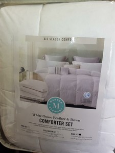white goose feather down comforter