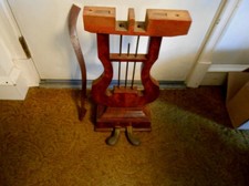 Pedal Lyre from 73 Note 1845 Square Grand Piano, w/support Rod, solid Rosewood