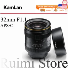 US KamLan 32mm F1.1 Manual Focus Large Aperture APS-C lens for -XF mount Camera