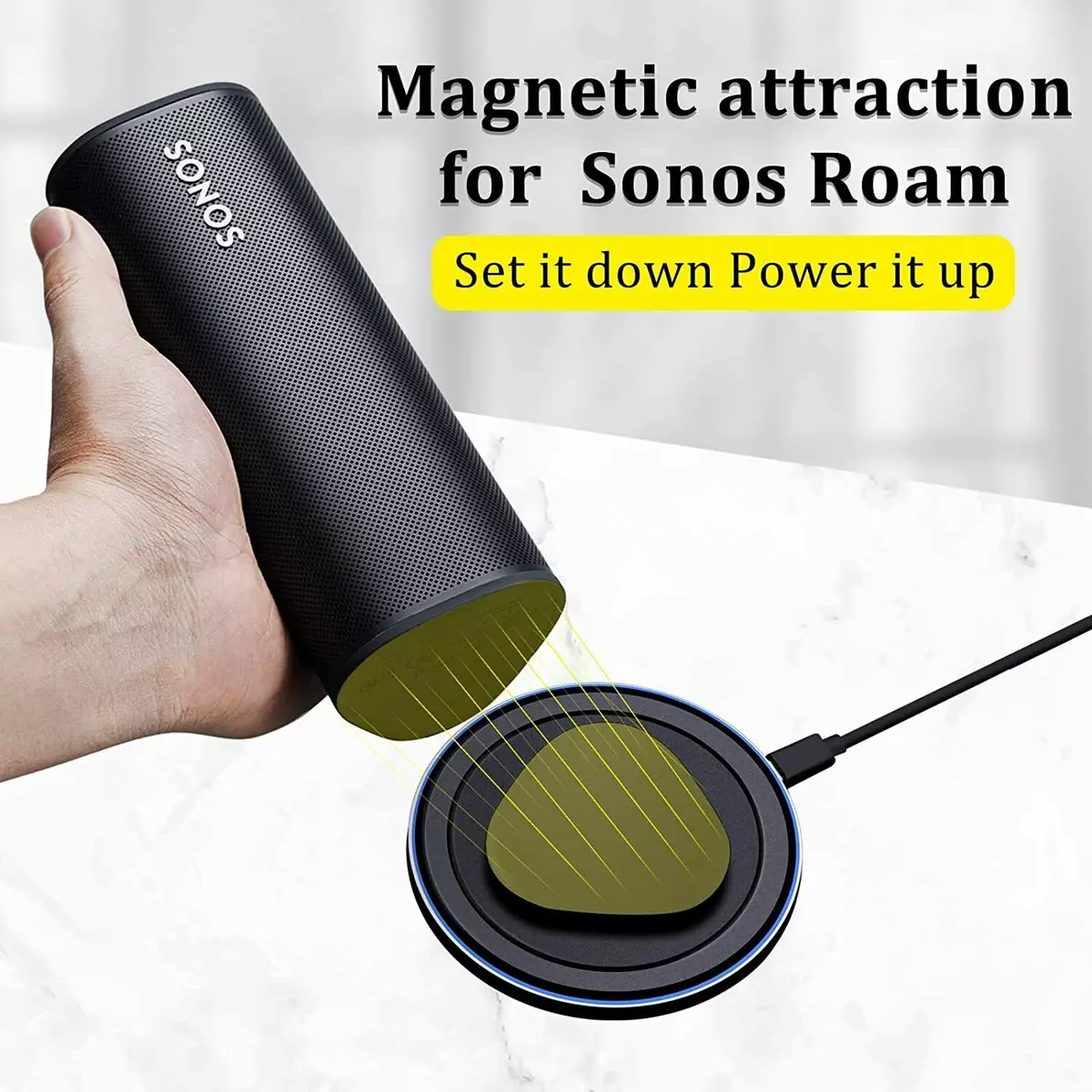 Magnetic Charger Power Up Charging Dock For Sonos Roam Speaker