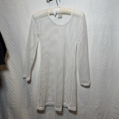 WAVES TO COAST White beach knit cover up Small