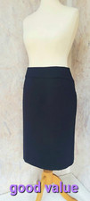 John Lewis Smart Office Skirt UK Size 16 Dark Blue Stretchy NEW
