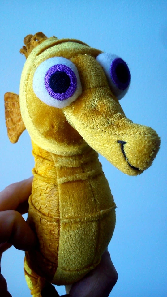 Finding Nemo Seahorse Soft Toy/Plush (Disney Pixar, Sheldon, 9.5") - VGC - Image 4 of 4