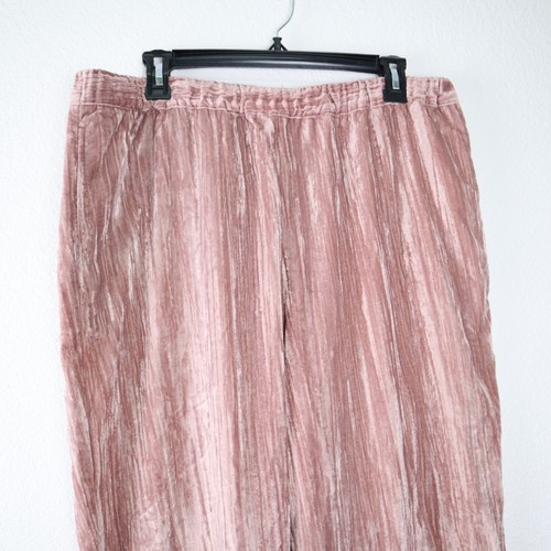 Marc Andrew New York women's pants sz Large Velour Pants Mauve wide leg nwt - Picture 2 of 6