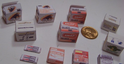 1/24 Garage Diorama Huge Essential Vintage Auto Parts For Your Display - Picture 9 of 10