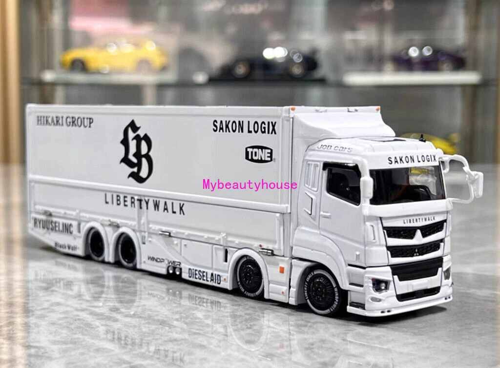 希少！LBWK 1/64 LB Trucks FUSO White Amazon.com: Diecast Collectible Model Car Compatible with