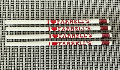 4 Farrells Ice Cream Parlour Pencils Advertising Promotional Pencils Vintage New