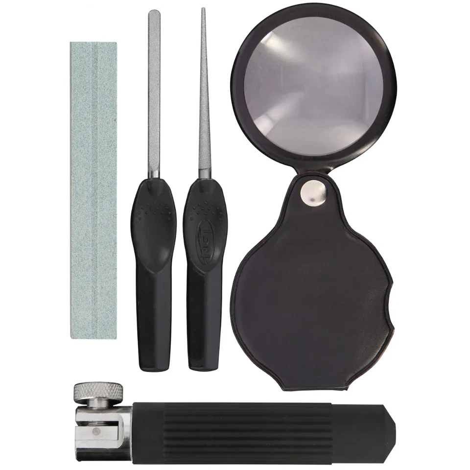 NGT Hook Sharpening Kit File Vice Tool Clamp Magnifying Glass Sharpener Stone - Image 3 of 4