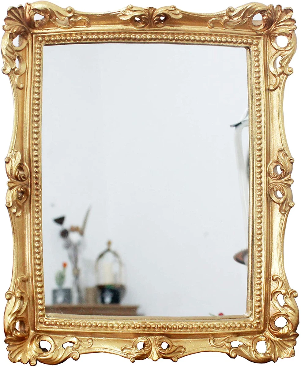Wall Mounted Makeup Mirror Gold | Saubhaya Makeup