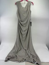Terani Couture Womens NWT Gray Prom Formal Evening Long Dress Size 12
