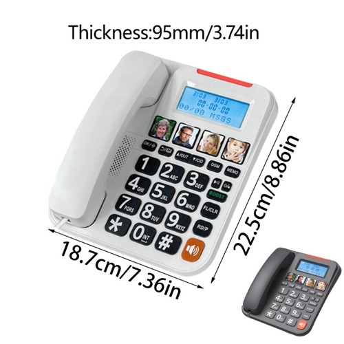 MultiFunction Landlines with Enhances Sound 28DB Call Setting - Zdjęcie 8 z 10
