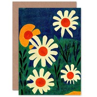 Matisse Stil GäNseblüMchen Blume Feld Blumen Geburtstagskarte
