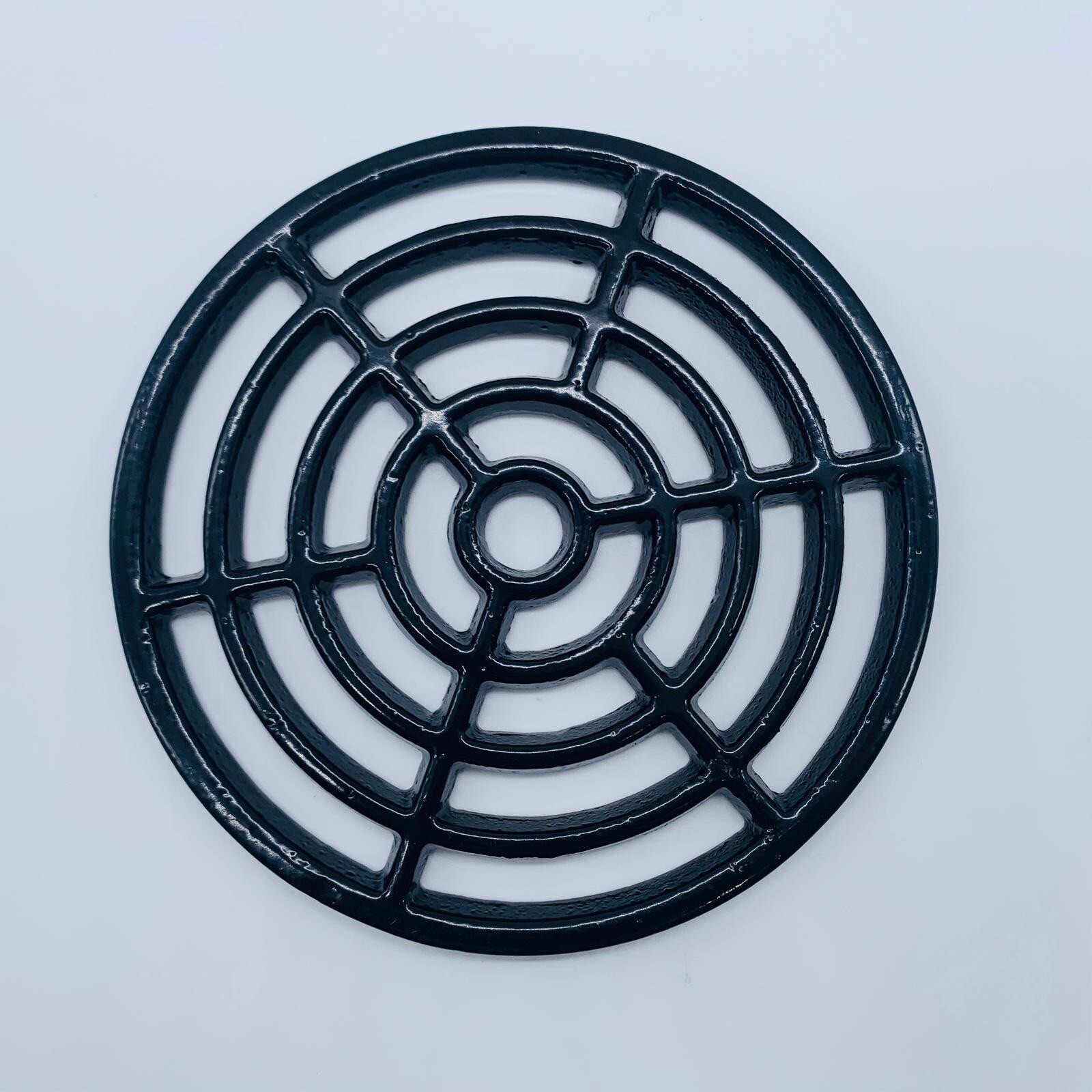 Gully Grid Grate 8 Inch RoundFor Driveways Solid Steel Round, Black, 12mm Thick