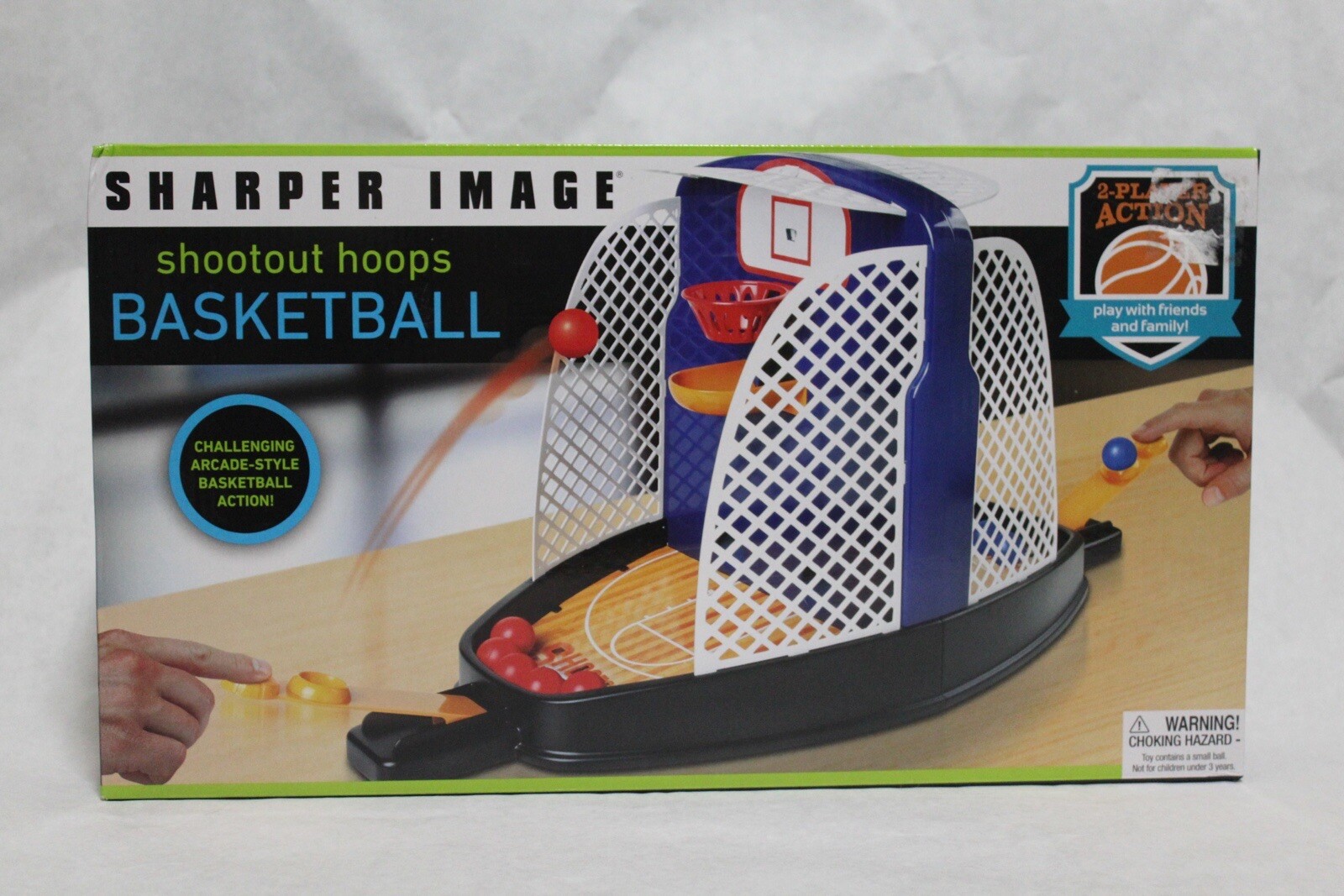 Sharper Image Tabletop Shootout Hoops Basketball Game