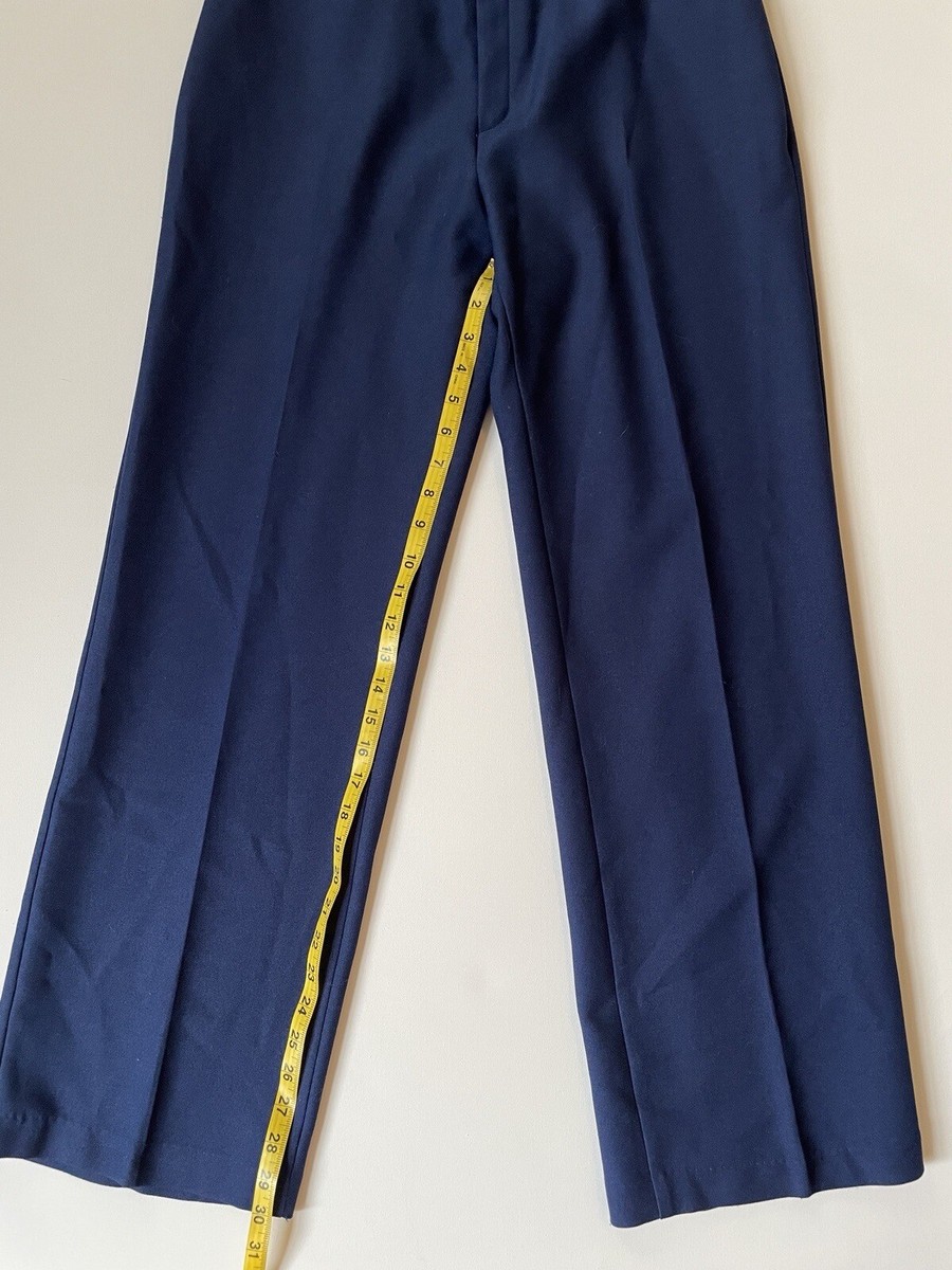 Vintage JCPenney Polyester Suit Pants Size 16 Short High Waisted Wide Leg  Navy | eBay