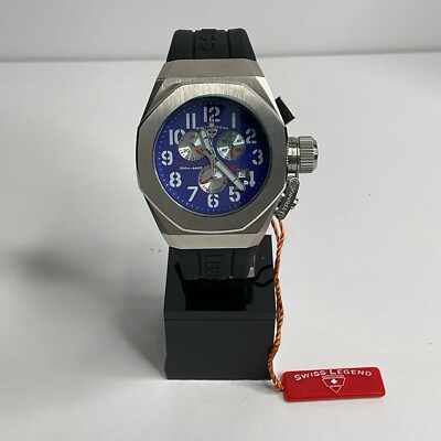 Men's Swiss Legend 10542-03 Trimix Diver Chronograph Blue dial