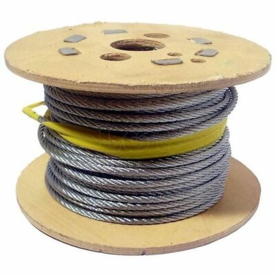 Drahtseil verzinkt - Typ: 6 x 7 - Seildurchmesser 6mm - 30m Rolle