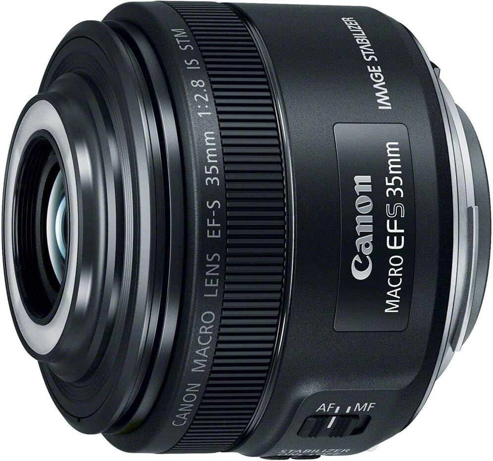 Canon EF-S35mm F2.8 Macro IS STM Prime macro lens Front and