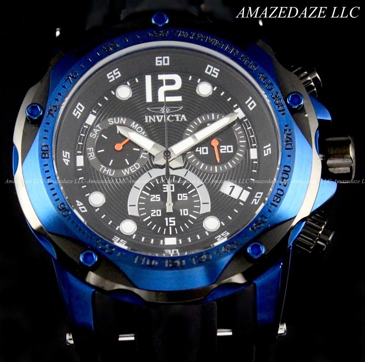 NEW Invicta Men 51mm Speedway Swiss Ronda Z60 Chronograph SS BLACK