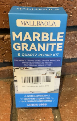 Mallbaola Marble Granite Quartz Repair Kit, White, 100G