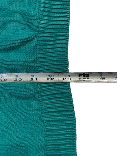 Polo Ralph Lauren Polo Sport Chunky Knit V Neck Sweater Green Size Large Preppy - Picture 7 of 8