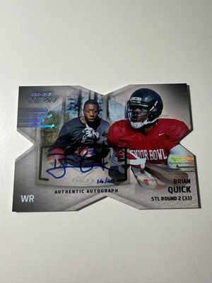 2012 SAGE Next Brian Quick Platinum Die Cut Auto /40 rC #SA-43