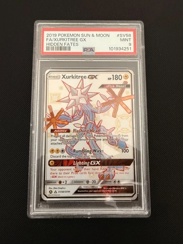 Pokemon Sun & Moon Hidden Fates - PSA 9 Xurkitree GX SV58/SV94