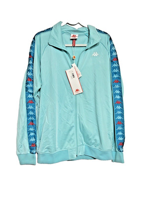 Kappa Men's 222 Banda Dullo Track Jacket Aqua Blue XL